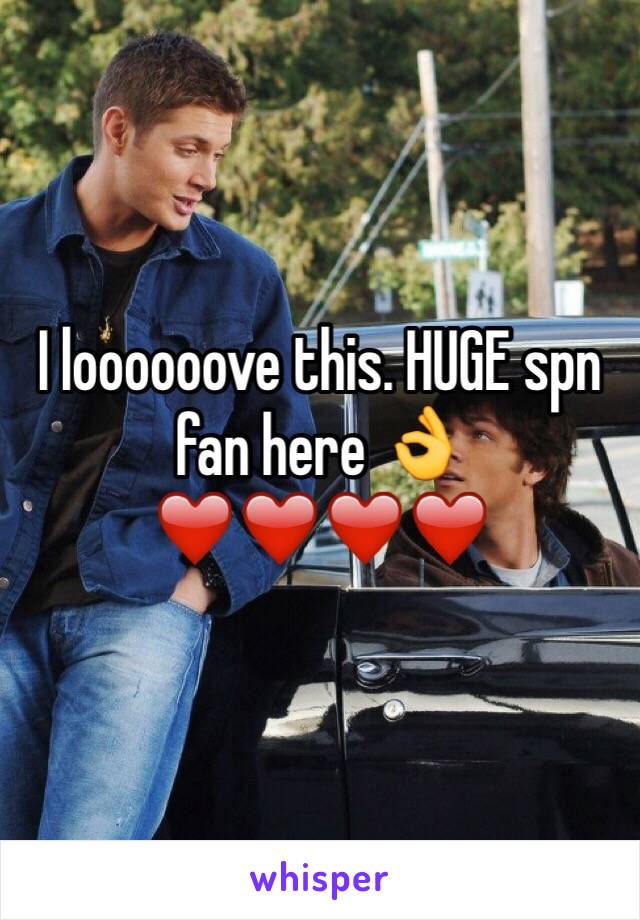 I loooooove this. HUGE spn fan here 👌❤️❤️❤️❤️