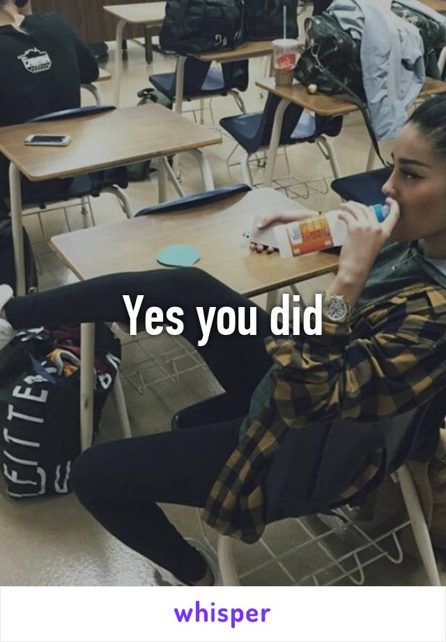 Yes you did