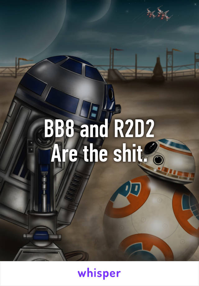 BB8 and R2D2
Are the shit.