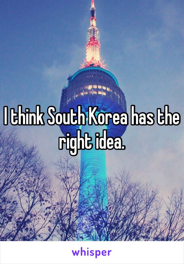 I think South Korea has the right idea. 