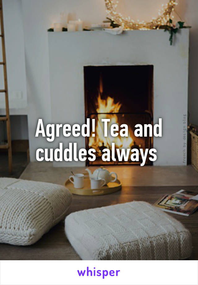 Agreed! Tea and cuddles always 