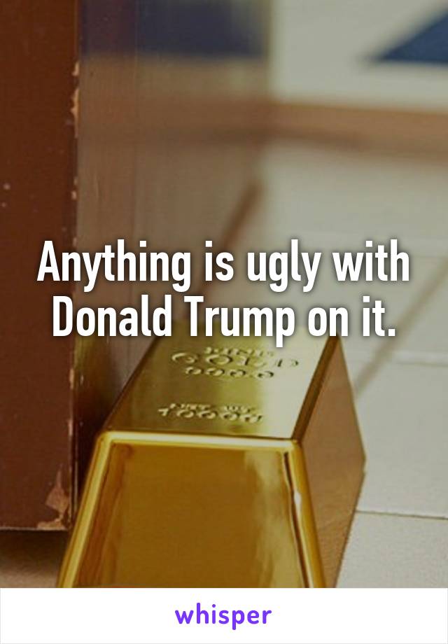 Anything is ugly with Donald Trump on it.
