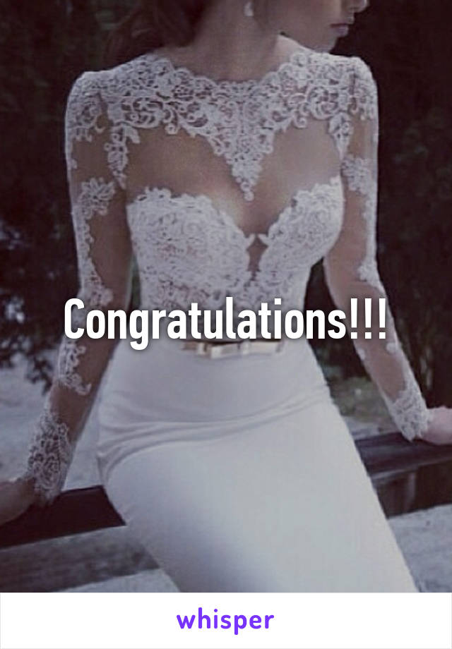 Congratulations!!!