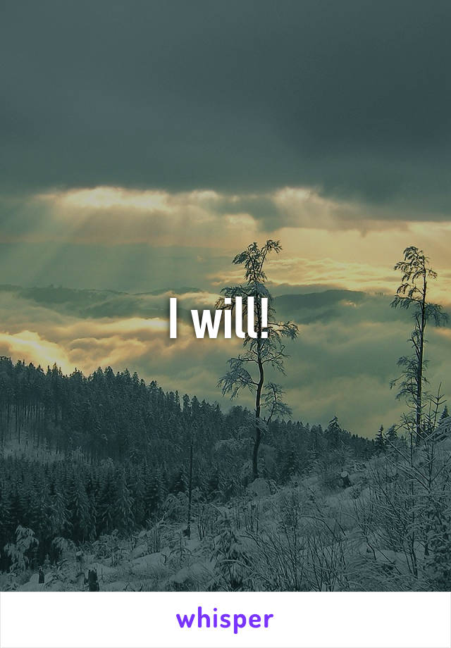 I will! 