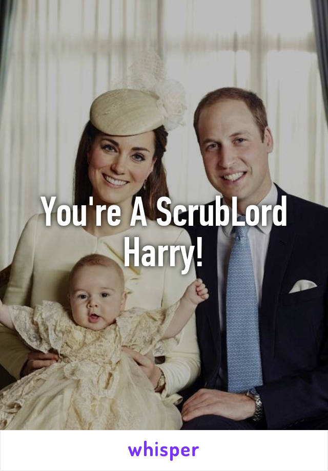You're A ScrubLord Harry!