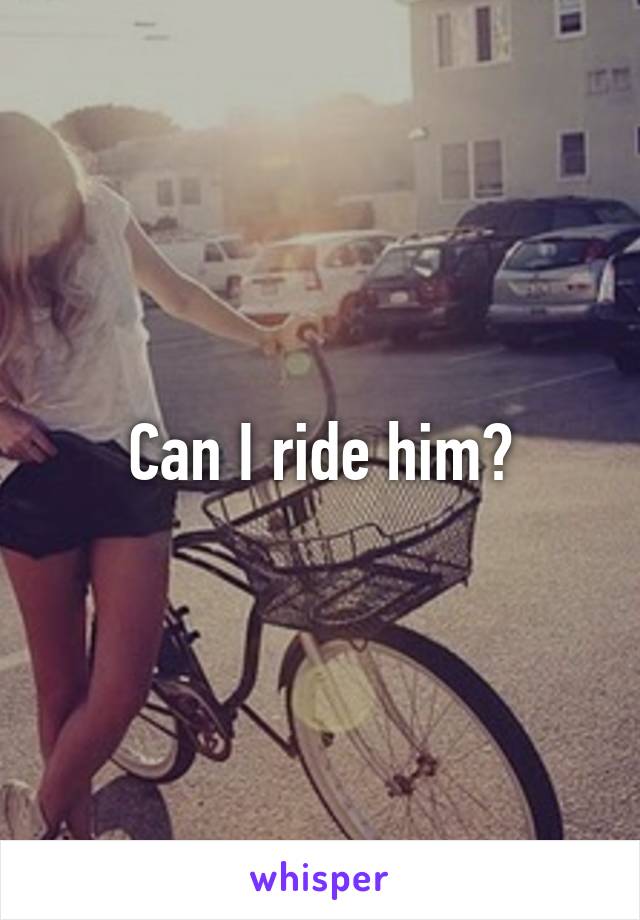 Can I ride him?