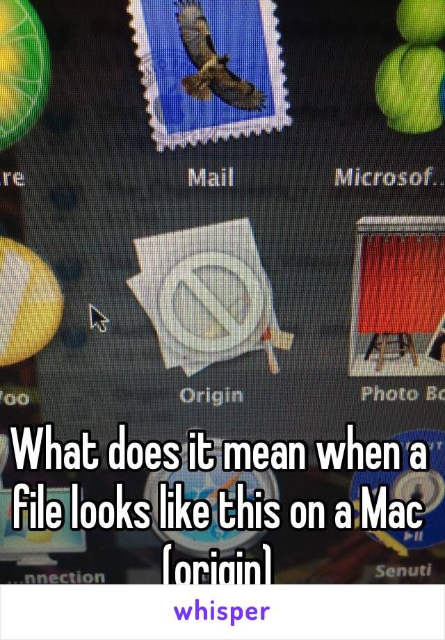 What does it mean when a file looks like this on a Mac (origin)