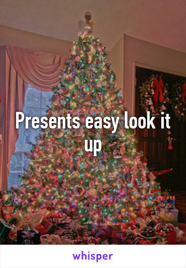Presents easy look it up
