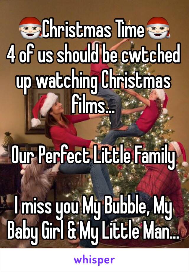 🎅🏻Christmas Time🎅🏻
4 of us should be cwtched up watching Christmas films...

Our Perfect Little Family

I miss you My Bubble, My Baby Girl & My Little Man...