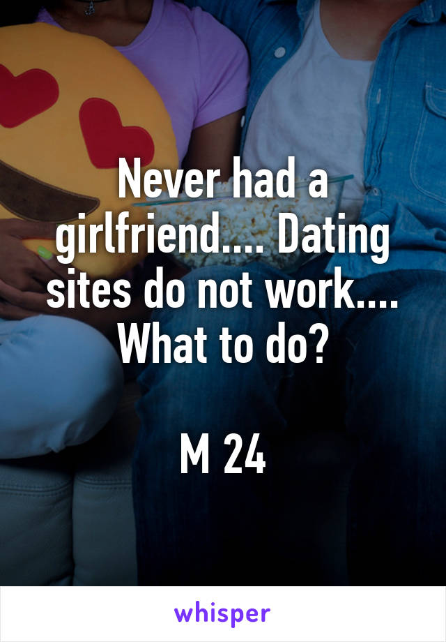 Never had a girlfriend.... Dating sites do not work.... What to do?

M 24