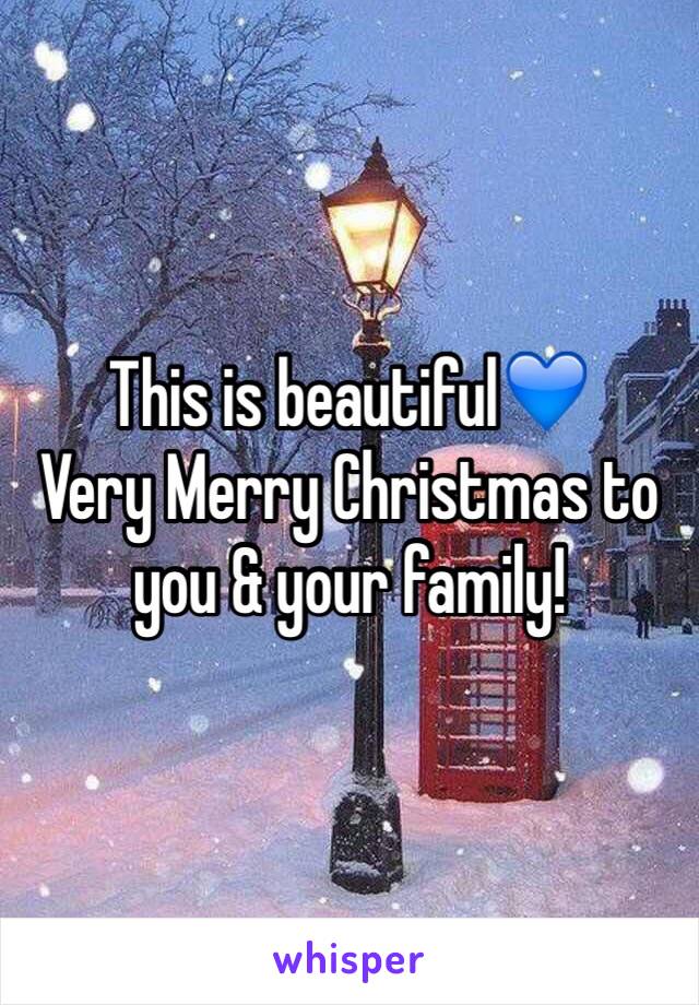 This is beautiful💙
Very Merry Christmas to you & your family!