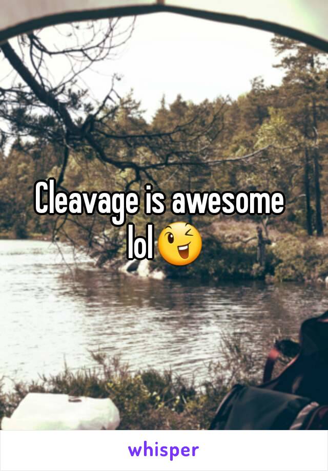 Cleavage is awesome  lol😉