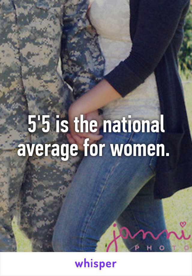 5'5 is the national average for women. 