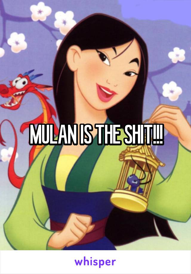 MULAN IS THE SHIT!!!