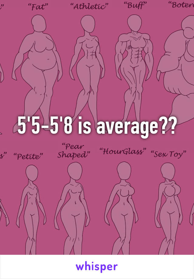 5'5-5'8 is average??
