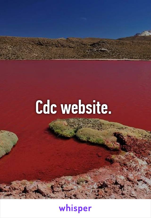 Cdc website. 