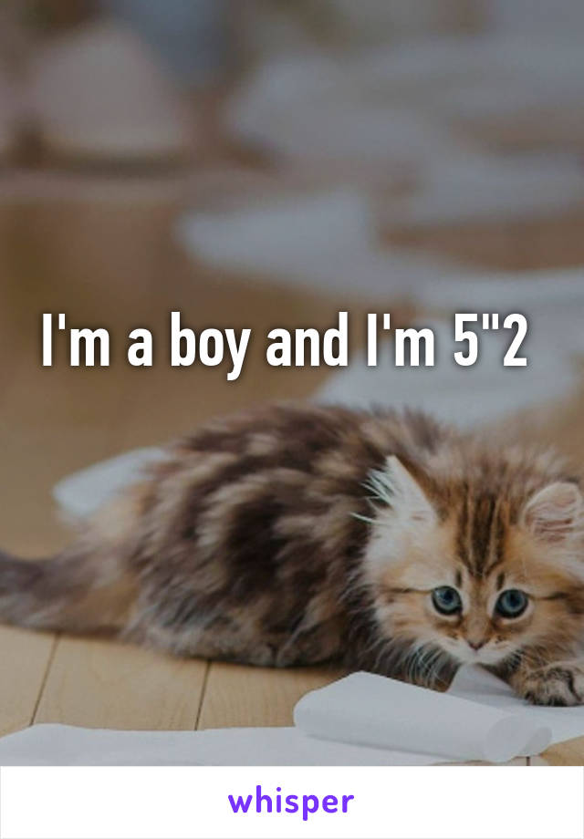 I'm a boy and I'm 5"2 

