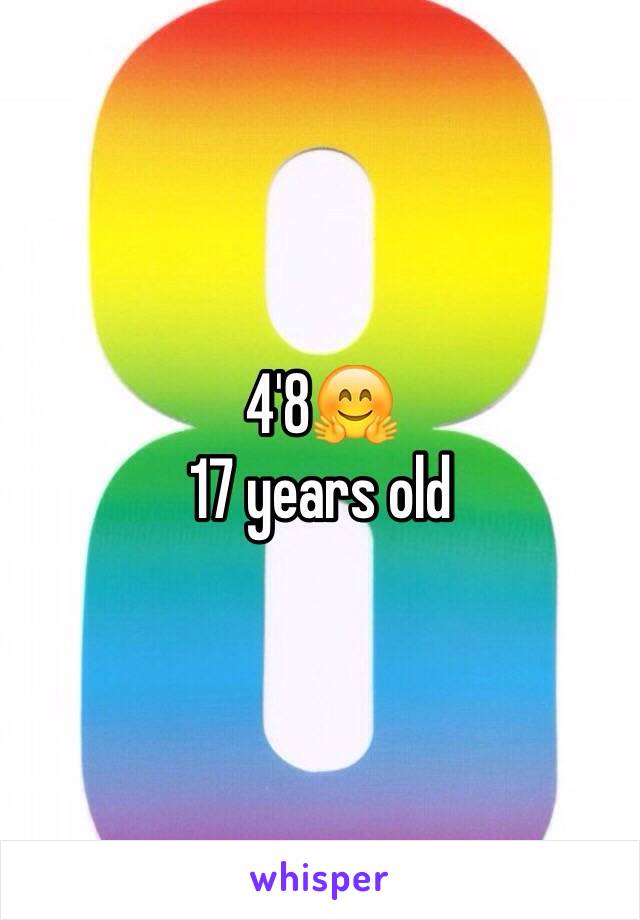 4'8🤗
17 years old