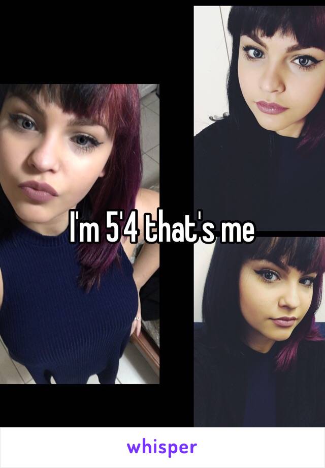 I'm 5'4 that's me 