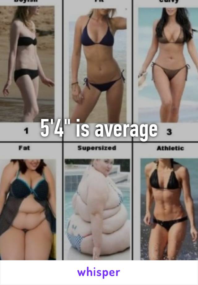 5'4" is average
