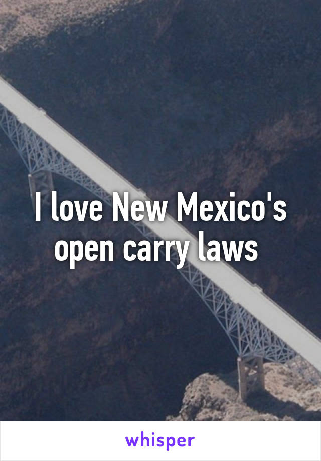 I love New Mexico's open carry laws 
