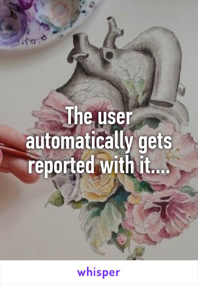The user automatically gets reported with it....
