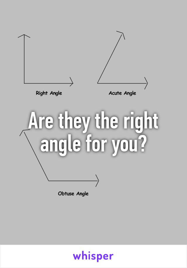 Are they the right angle for you?