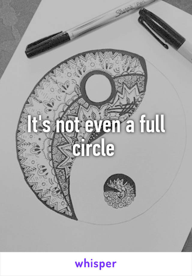 It's not even a full circle 