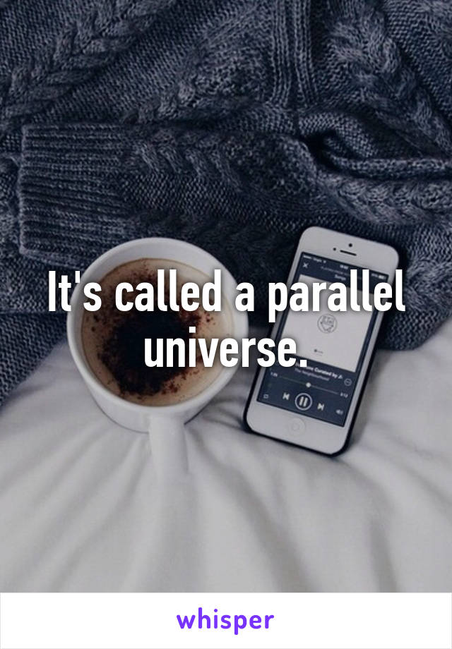 It's called a parallel universe.