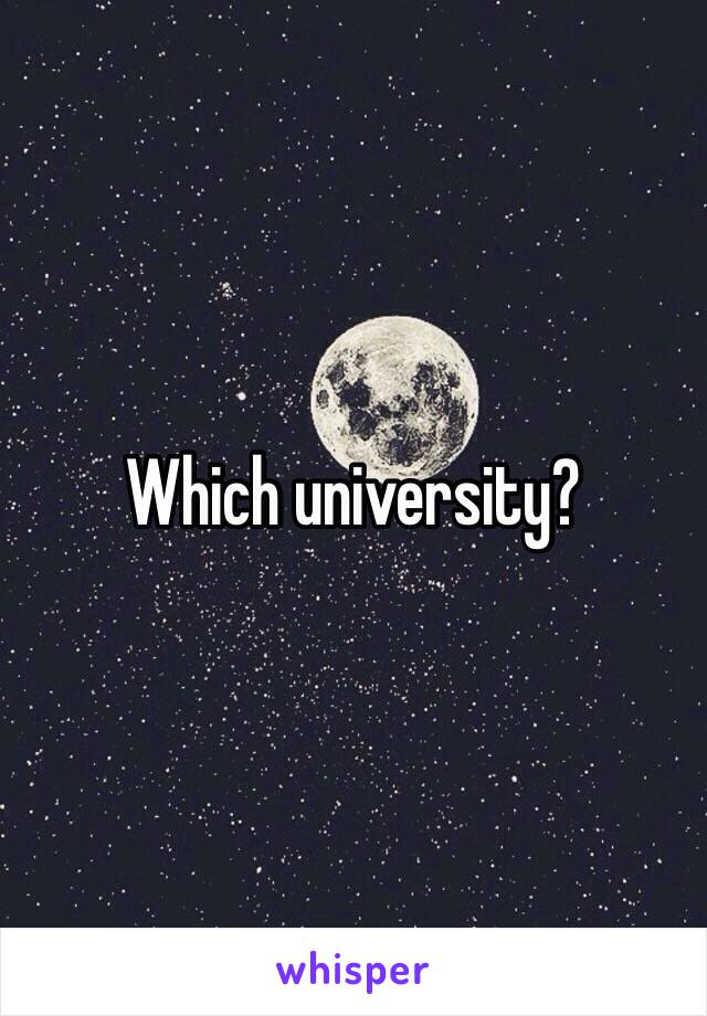 Which university?
