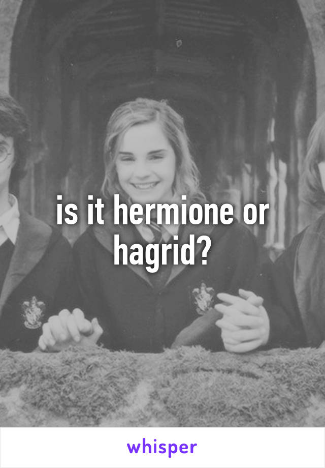 is it hermione or hagrid?