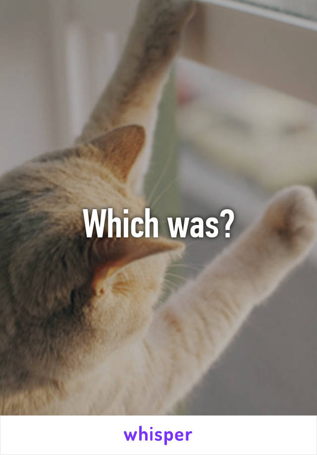 Which was?