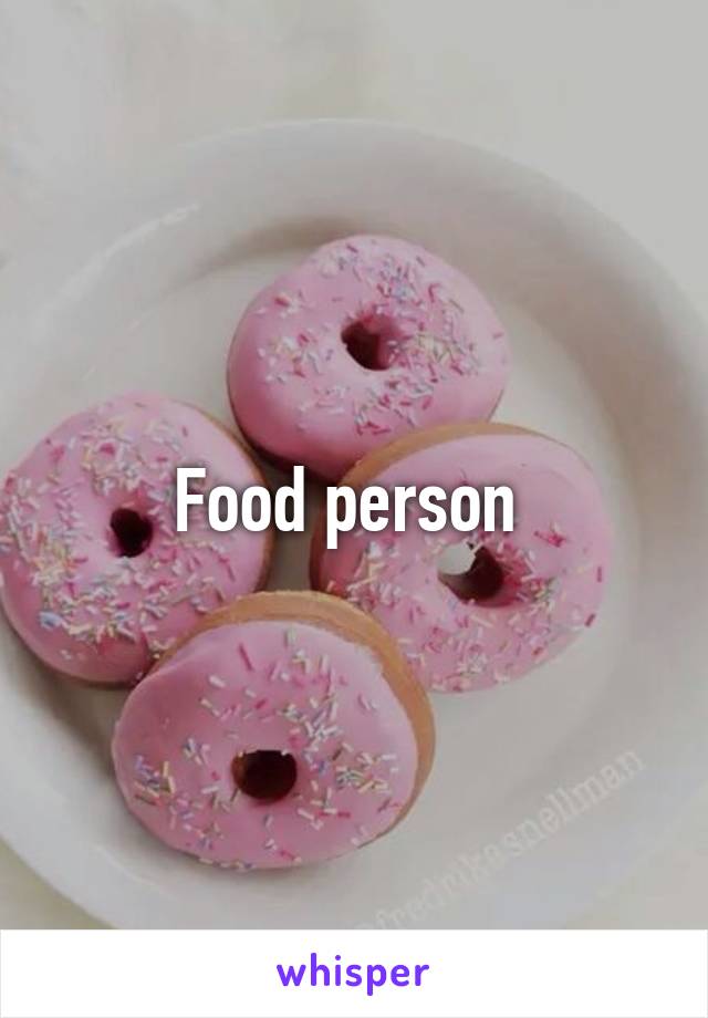 Food person 