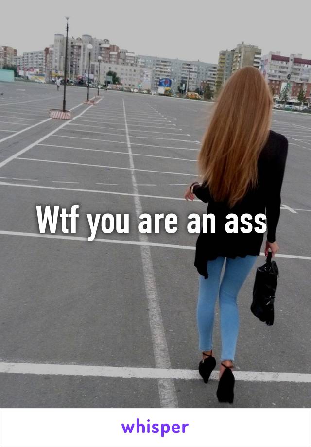 Wtf you are an ass 