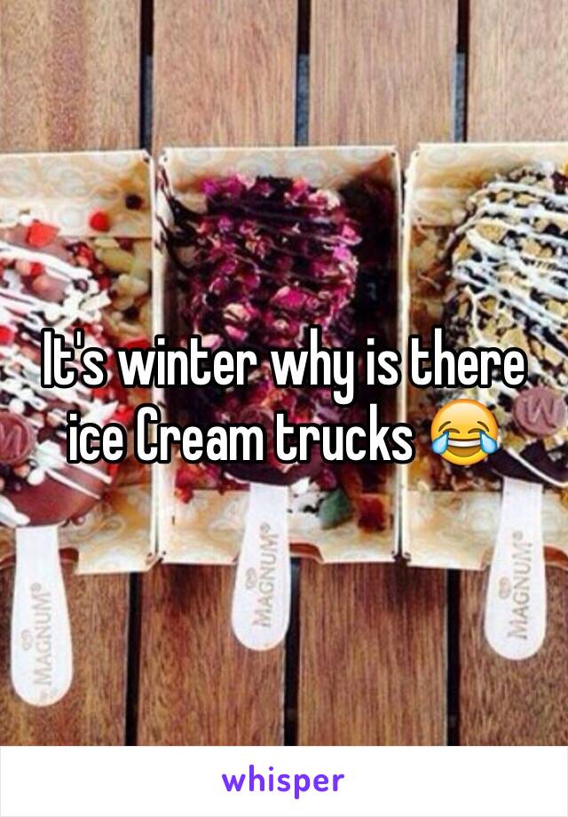 It's winter why is there ice Cream trucks 😂