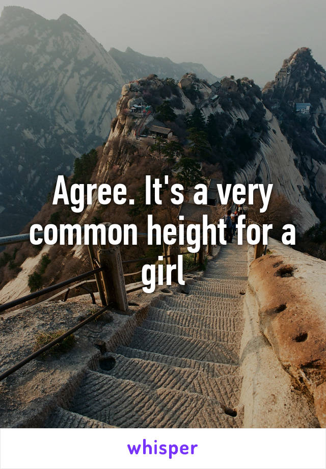 Agree. It's a very common height for a girl