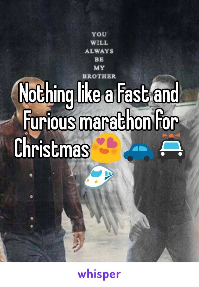 Nothing like a Fast and Furious marathon for Christmas😍🚗🚔🚄