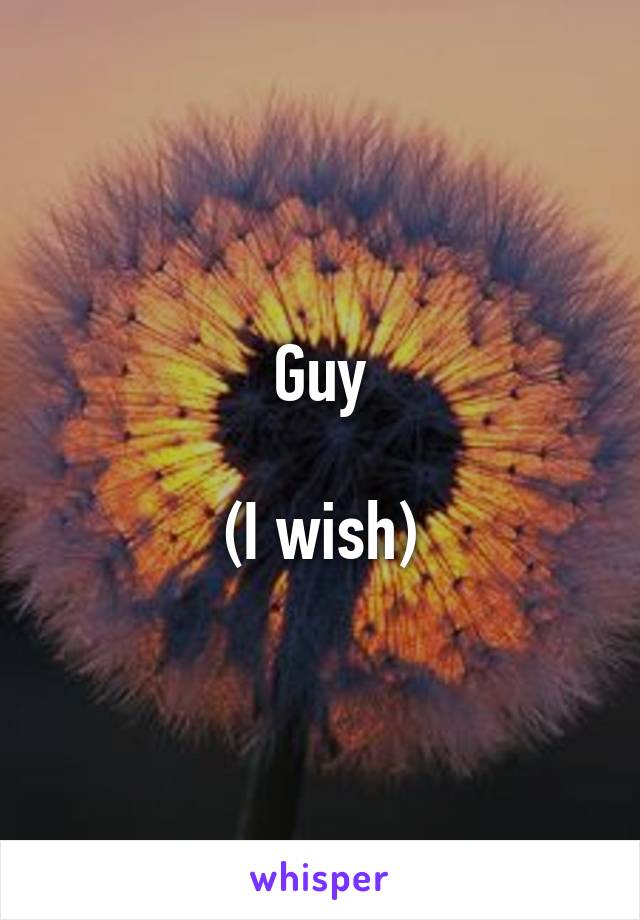 Guy

(I wish)