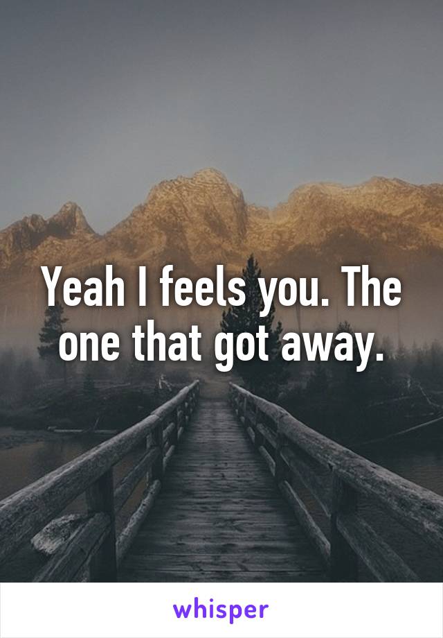 Yeah I feels you. The one that got away.