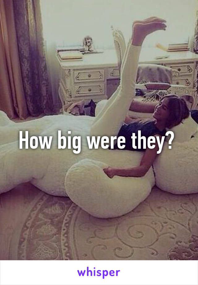 How big were they? 