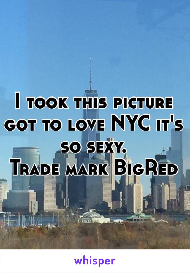 I took this picture got to love NYC it's so sexy.
Trade mark BigRed