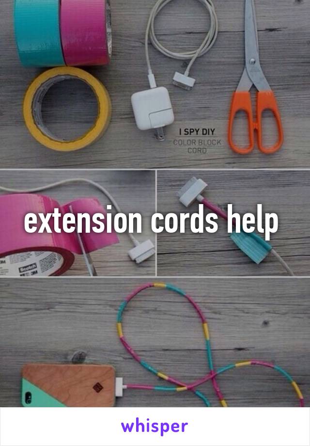 extension cords help 