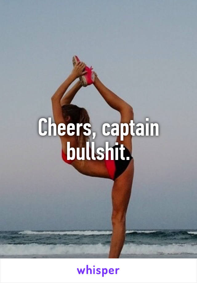 Cheers, captain bullshit.