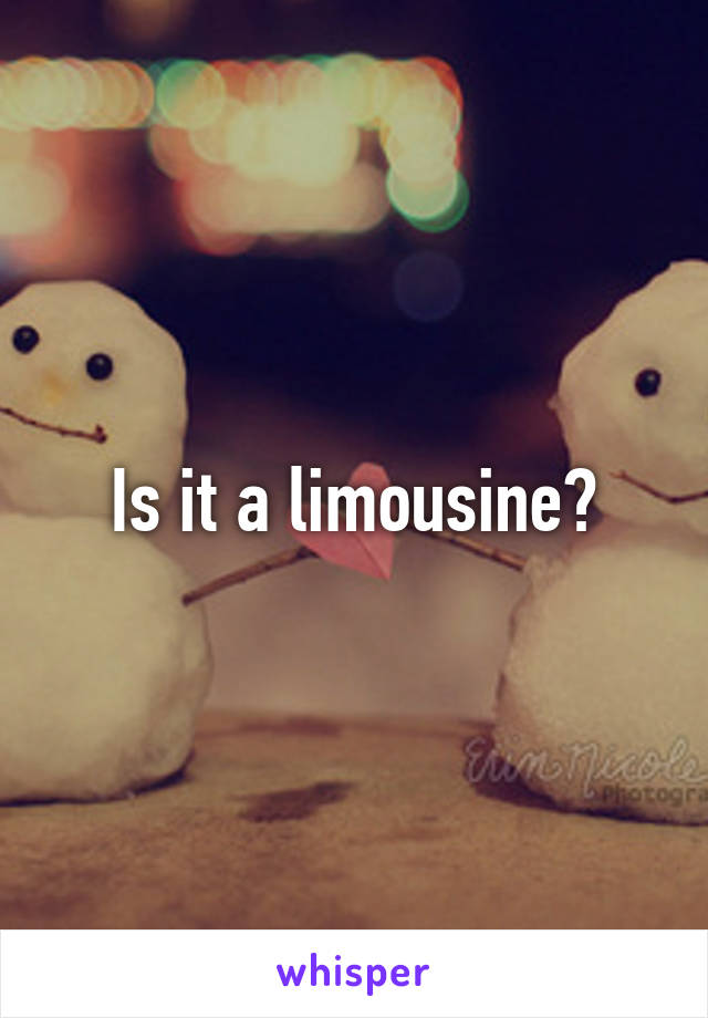 Is it a limousine?