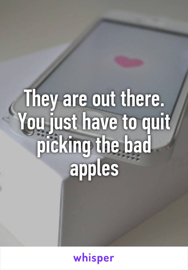 They are out there. You just have to quit picking the bad apples