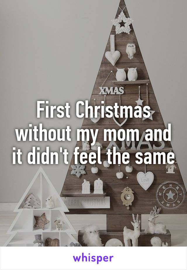 First Christmas without my mom and it didn't feel the same