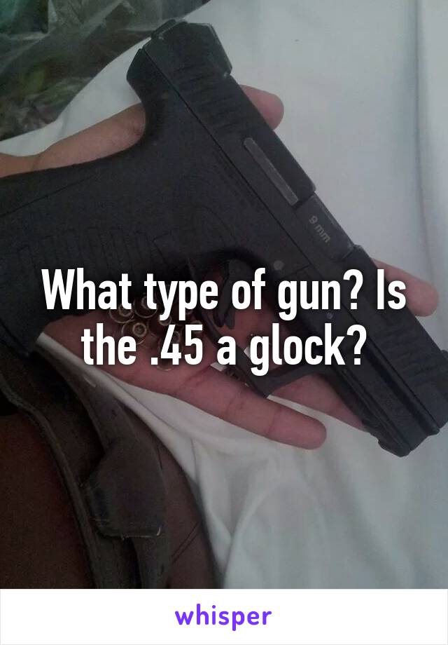 What type of gun? Is the .45 a glock?