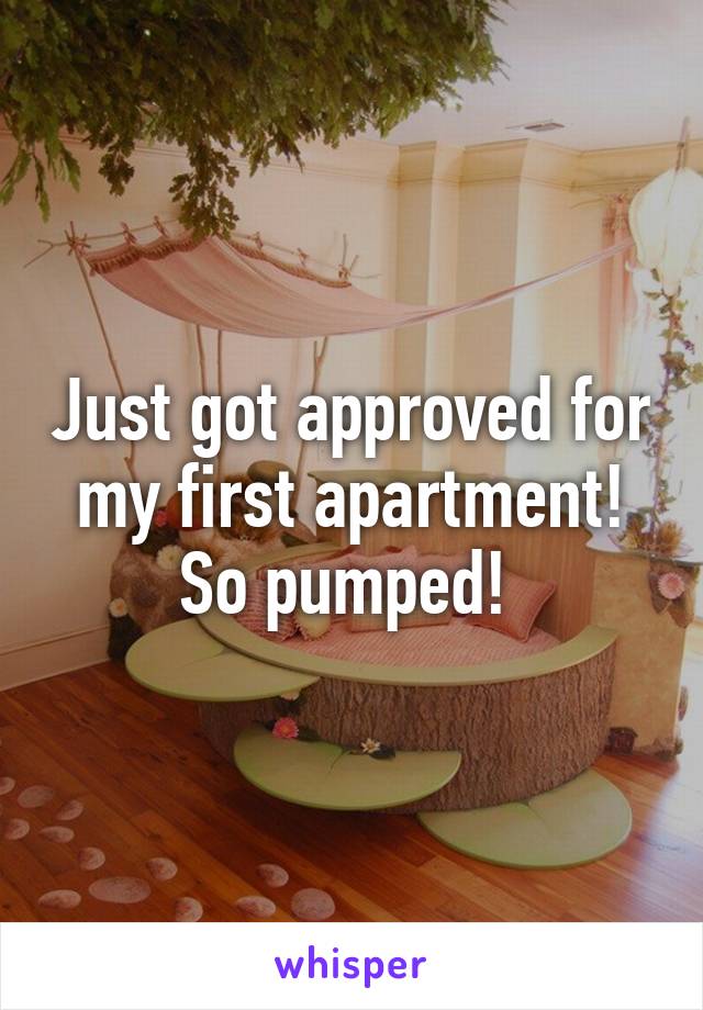 Just got approved for my first apartment! So pumped! 