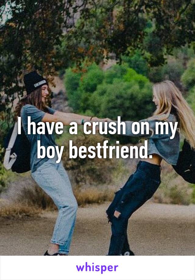 I have a crush on my boy bestfriend. 