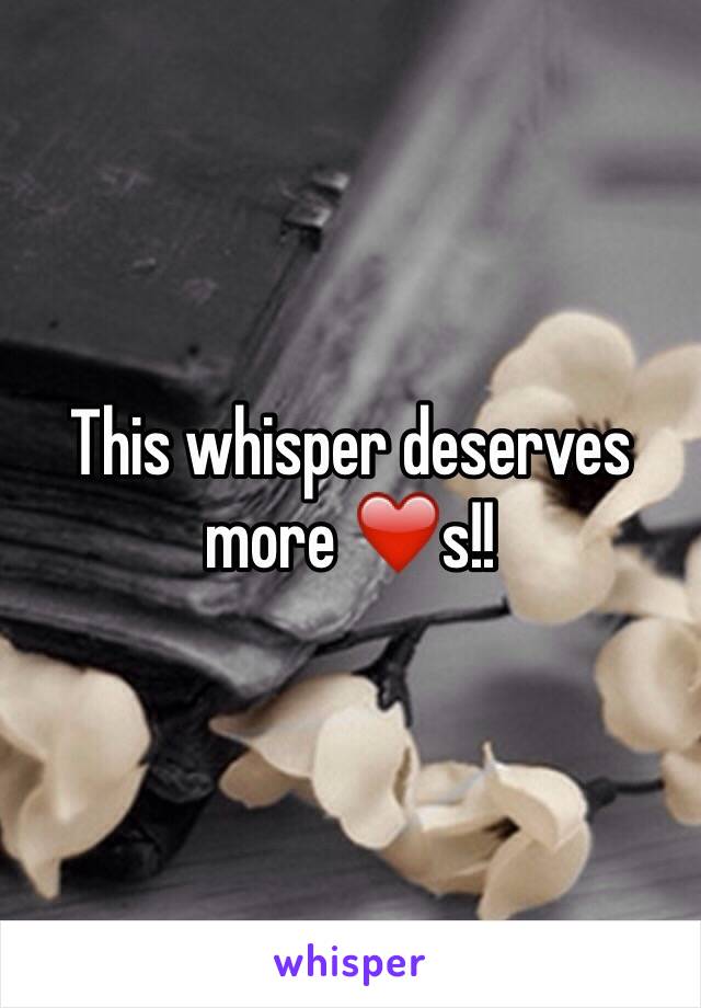 This whisper deserves more ❤️s!!